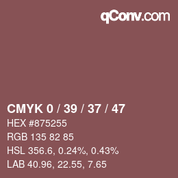 Color code: CMYK 0 / 39 / 37 / 47 | qconv.com