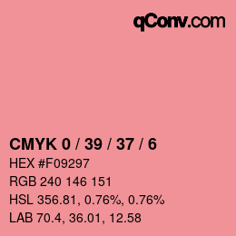 Color code: CMYK 0 / 39 / 37 / 6 | qconv.com