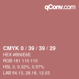 カラーコード: CMYK 0 / 39 / 39 / 29 | qconv.com