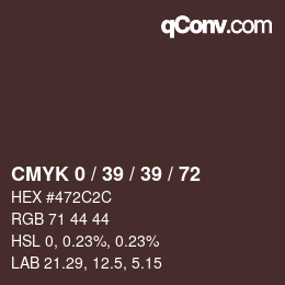 Color code: CMYK 0 / 39 / 39 / 72 | qconv.com