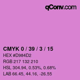Color code: CMYK 0 / 39 / 3 / 15 | qconv.com