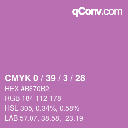 Color code: CMYK 0 / 39 / 3 / 28 | qconv.com