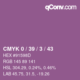 Color code: CMYK 0 / 39 / 3 / 43 | qconv.com