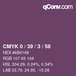 Color code: CMYK 0 / 39 / 3 / 58 | qconv.com