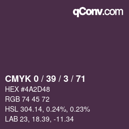 Color code: CMYK 0 / 39 / 3 / 71 | qconv.com