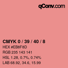 カラーコード: CMYK 0 / 39 / 40 / 8 | qconv.com