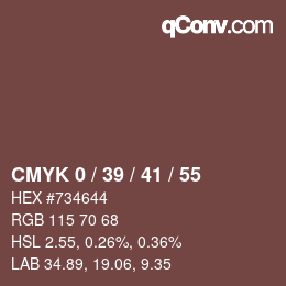 Color code: CMYK 0 / 39 / 41 / 55 | qconv.com