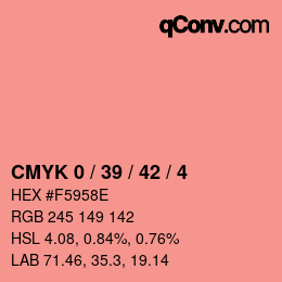 Color code: CMYK 0 / 39 / 42 / 4 | qconv.com