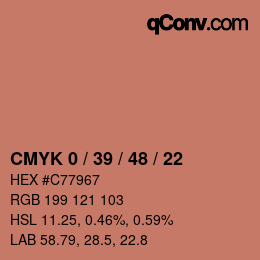 Código de color: CMYK 0 / 39 / 48 / 22 | qconv.com