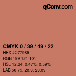 Color code: CMYK 0 / 39 / 49 / 22 | qconv.com