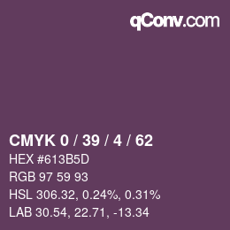 Color code: CMYK 0 / 39 / 4 / 62 | qconv.com