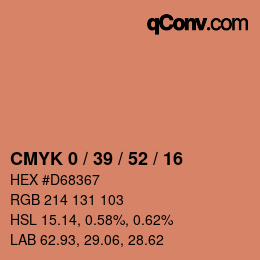 Color code: CMYK 0 / 39 / 52 / 16 | qconv.com