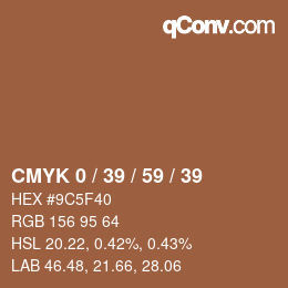 Color code: CMYK 0 / 39 / 59 / 39 | qconv.com