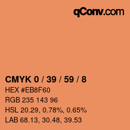 Color code: CMYK 0 / 39 / 59 / 8 | qconv.com