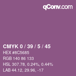 Código de color: CMYK 0 / 39 / 5 / 45 | qconv.com