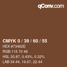 Color code: CMYK 0 / 39 / 60 / 55 | qconv.com