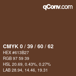 Color code: CMYK 0 / 39 / 60 / 62 | qconv.com