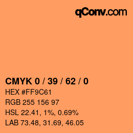 Color code: CMYK 0 / 39 / 62 / 0 | qconv.com