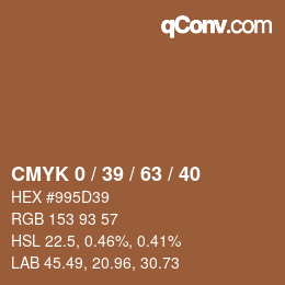 Color code: CMYK 0 / 39 / 63 / 40 | qconv.com
