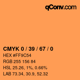颜色代码: CMYK 0 / 39 / 67 / 0 | qconv.com