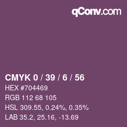 颜色代码: CMYK 0 / 39 / 6 / 56 | qconv.com