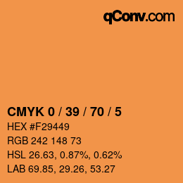 Color code: CMYK 0 / 39 / 70 / 5 | qconv.com