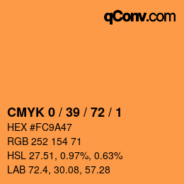 Color code: CMYK 0 / 39 / 72 / 1 | qconv.com