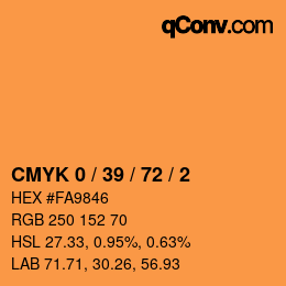 Color code: CMYK 0 / 39 / 72 / 2 | qconv.com