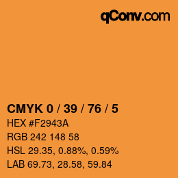 Color code: CMYK 0 / 39 / 76 / 5 | qconv.com