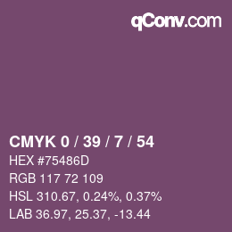 Color code: CMYK 0 / 39 / 7 / 54 | qconv.com