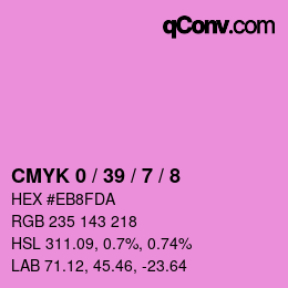 Color code: CMYK 0 / 39 / 7 / 8 | qconv.com