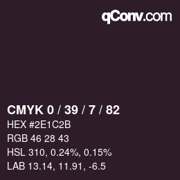 Color code: CMYK 0 / 39 / 7 / 82 | qconv.com