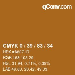 Color code: CMYK 0 / 39 / 83 / 34 | qconv.com