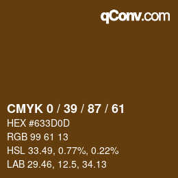 Color code: CMYK 0 / 39 / 87 / 61 | qconv.com