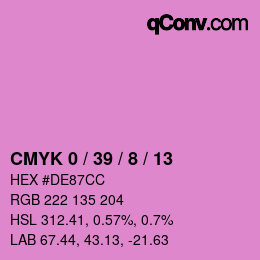 Color code: CMYK 0 / 39 / 8 / 13 | qconv.com