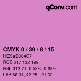 Color code: CMYK 0 / 39 / 8 / 15 | qconv.com