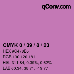 Color code: CMYK 0 / 39 / 8 / 23 | qconv.com