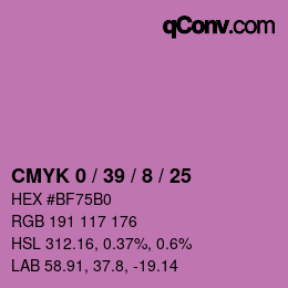 Color code: CMYK 0 / 39 / 8 / 25 | qconv.com