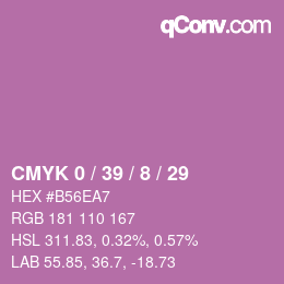 Color code: CMYK 0 / 39 / 8 / 29 | qconv.com