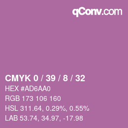 Color code: CMYK 0 / 39 / 8 / 32 | qconv.com