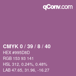 Código de color: CMYK 0 / 39 / 8 / 40 | qconv.com