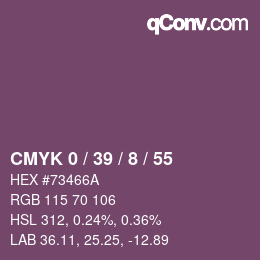 カラーコード: CMYK 0 / 39 / 8 / 55 | qconv.com