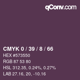 カラーコード: CMYK 0 / 39 / 8 / 66 | qconv.com