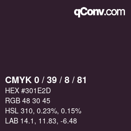 颜色代码: CMYK 0 / 39 / 8 / 81 | qconv.com