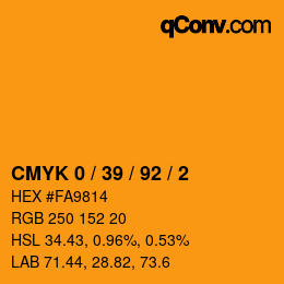 Color code: CMYK 0 / 39 / 92 / 2 | qconv.com