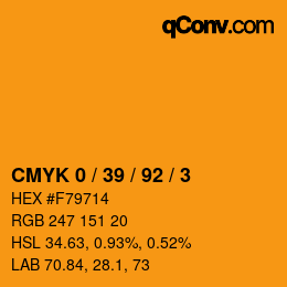 Color code: CMYK 0 / 39 / 92 / 3 | qconv.com