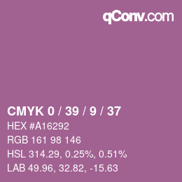 Color code: CMYK 0 / 39 / 9 / 37 | qconv.com