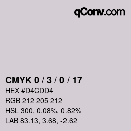 Color code: CMYK 0 / 3 / 0 / 17 | qconv.com