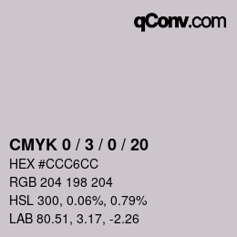 Color code: CMYK 0 / 3 / 0 / 20 | qconv.com