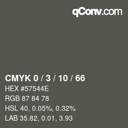 颜色代码: CMYK 0 / 3 / 10 / 66 | qconv.com